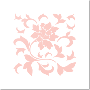 Oriental Flower – Rose Quartz Posters and Art
